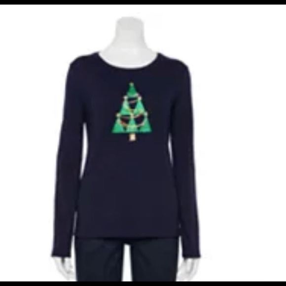 Croft & Barrow Long Sleeve Graphic Tee - Picture 1 of 4